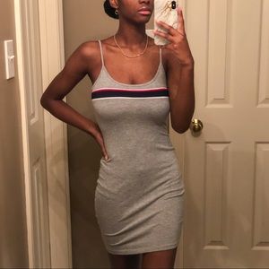 popular21 grey bodycon cami dress